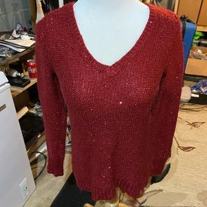 Red Sequined Sweater